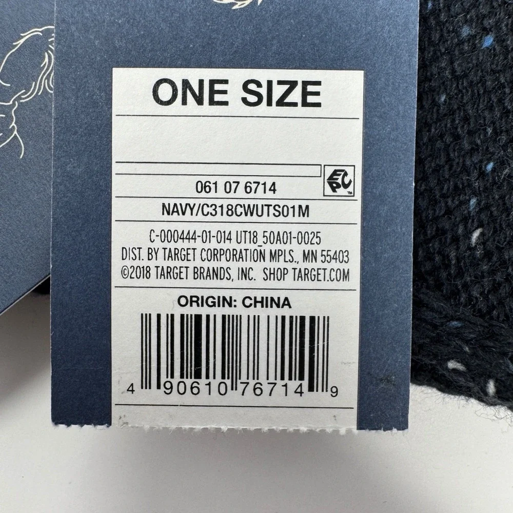 NWT Universal Thread Navy Donegal Ribbed Knit Oblong Scarf‎ One Size ~76